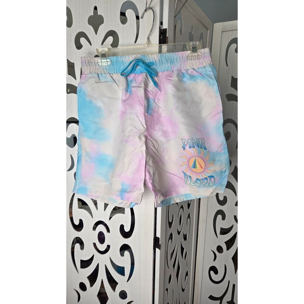 Pink Floyd Swim Trunks Mens Medium Tie Dye Board Shorts UPF50 NWT
